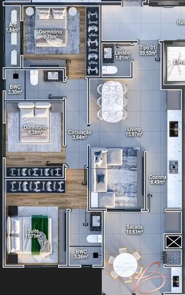 Imagem Apartamento em Centro, Itajaí/SC