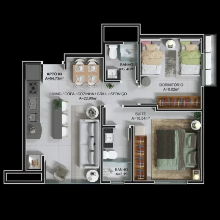 Imagem Ciano Residence - Apartamento à venda no bairro Morretes - Itapema/SC