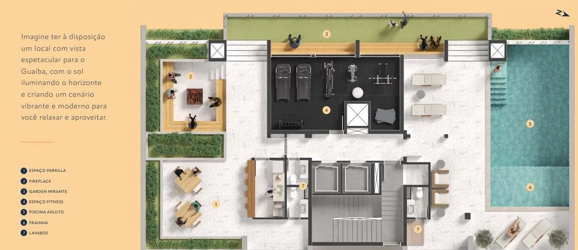 Imagem Apartamento alto padrão com 141,92m², 3 suítes, 2 vagas, no bairro Tristeza em Porto Alegre