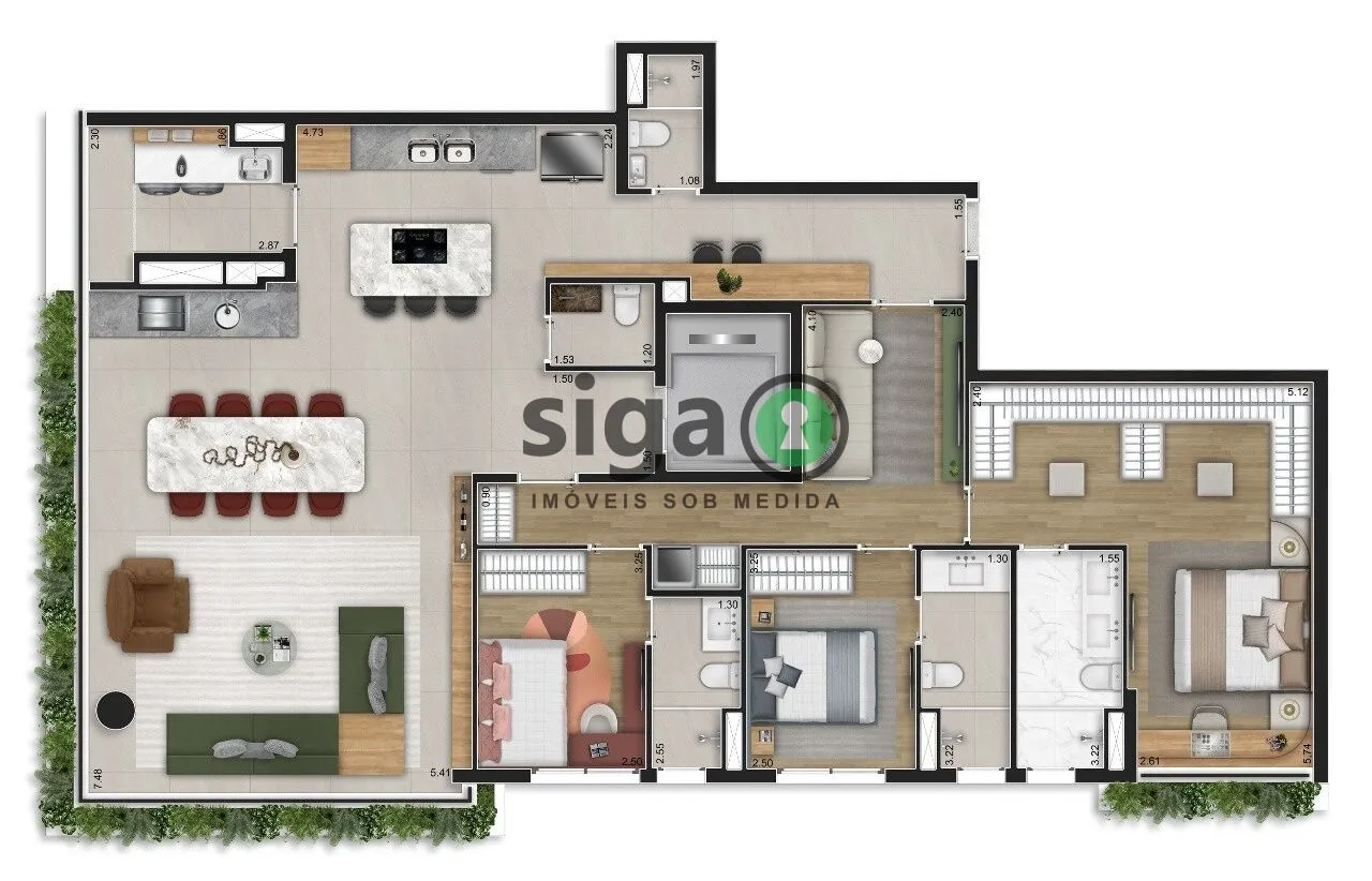 Imagem Apartamento de 167m² no Alto de Pinheiros com 3 suítes e sofisticação incomparável