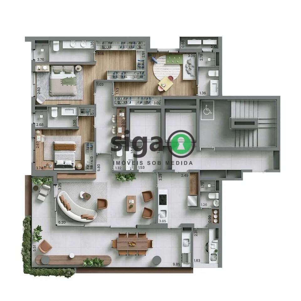 Imagem Apartamento 151m² com 3 Suítes e 2 Vagas no Campo Belo | Alto Padrão