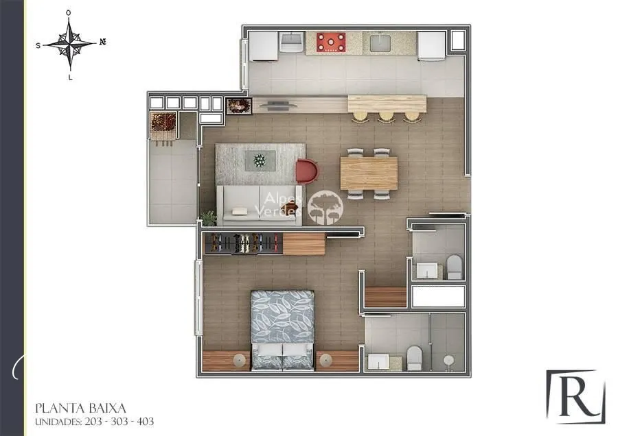 Imagem APARTAMENTO A VENDA 1 SUITE