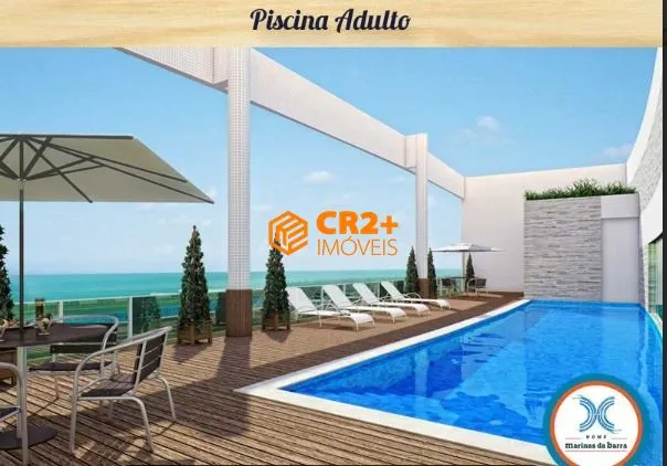 Imagem Vendo apartamento 2 quarto, 1 suíte, 54m2 em Barra de Jangada.