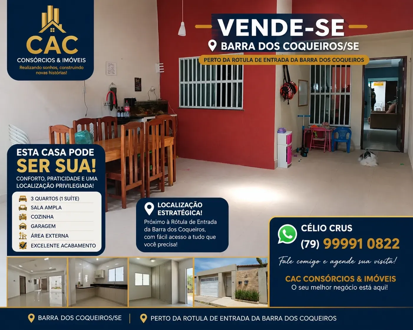 Foto do imóvel Casa com 3 Quartos à Venda, 85 m² em Luar da Barra - Barra dos Coqueiros
