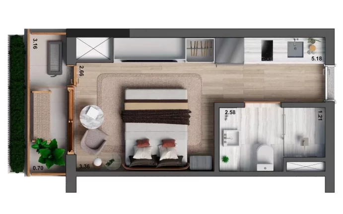 Imagem ESQUINA JARDYN - YUNY - Apto de 70m², arquitetura contemporânea e melhor localização do Jardins!