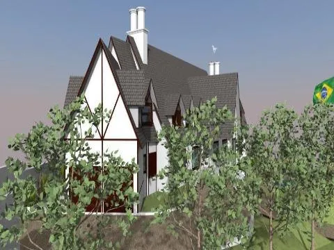 Imagem VENDA CASA EM ESTILO NORMANDO CONDOMÍNIO ARUJÁ HILLS I II com A/T 1838,23m², A/C 817,42m² e Pavimento térreo 408,71m². CONSULTE-NOS.