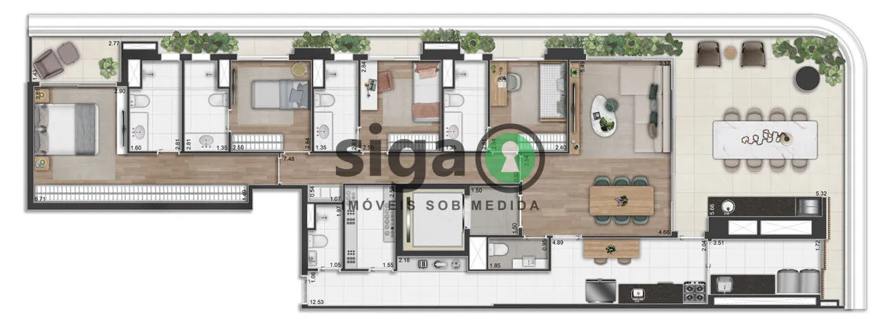 Imagem Apartamento de 194m² em localização privilegiada na Vila Madalena com vista e exclusividade