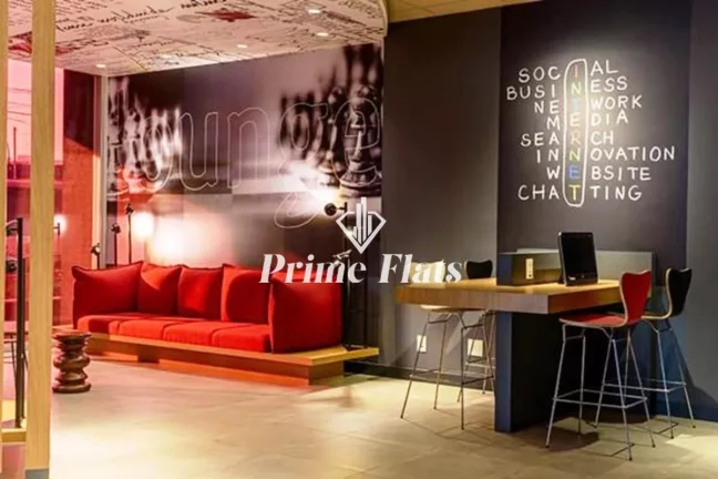 Imagem Flat disponível para venda no Ibis Ibirapuera na Vila Nova Conceição, com 16m², 1 dormitório e 1 vaga de garagem