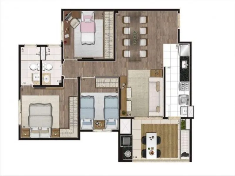 Imagem Residencial Hereditá Campestre Santo André SP, apartamento a venda e locação em Campestre Santo André SP