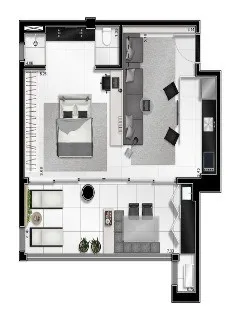 Imagem Imperdível apartamento à venda em São Paulo-SP, no Itaim Bibi! 1 quarto, 1 suíte, 1 sala, 2 banheiros, 1 vaga de garagem e 67m² no Condomínio Limited Itaim