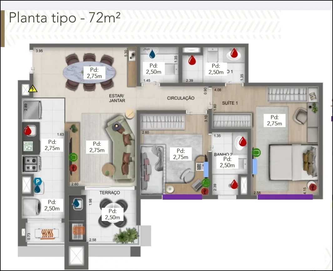 Imagem Apartamento com 3 Quartos à Venda, 120 metros em Umuarama - Osasco