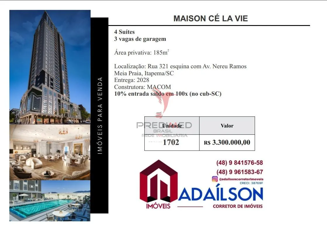 Imagem Residencial Jequitibá: apartamentos na Meia Praia Localizado na Meia Praia, em Itapema