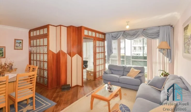 Imagem Apartamento Mobiliado, 03 quartos c/suíte, 02 vagas, 30 metros do shopping no Batel/Água Verde em Curitiba PR