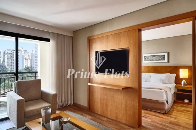 Imagem Flat disponível para venda no George V Residence Casa Branca no Jardim Paulista, com 62m², 1 dormitório e 1 vaga