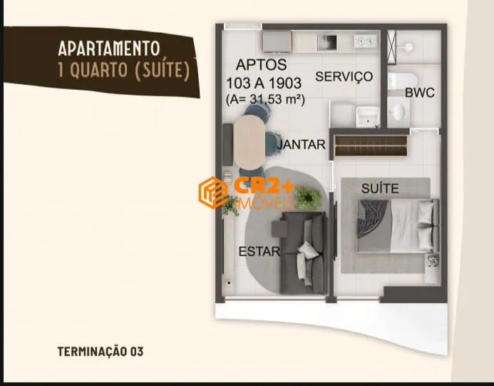 Imagem Vendo Flat com 31m² com 1 Quarto/Suíte, no Bairro da Jaqueira.
