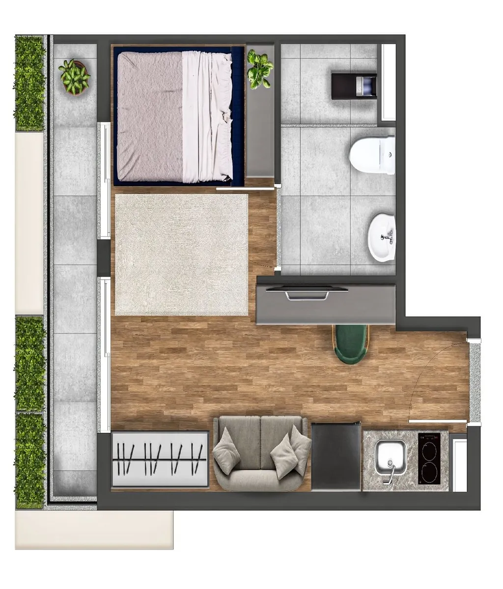 Imagem Um projeto contemporâneo, sofisticado e único, com arquitetura que foge do convencional e biofilia...