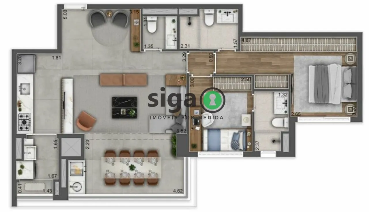Imagem Apartamento a venda com 3 quartos no Brooklin São Paulo