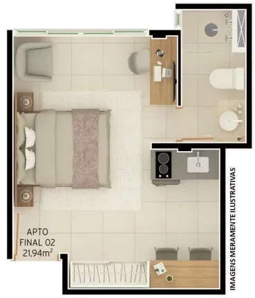 Imagem Flat à venda, 19 m² por R$ 334.997,00 - Intermares - Cabedelo/PB