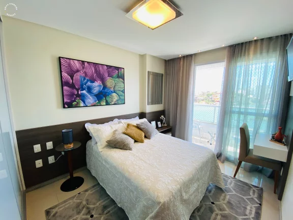 Imagem Apartamento a venda na praia do morro frente para o mar, 3 quartos sendo uma suite, todos eles em porcelanato. com 02 vagas de garagem.