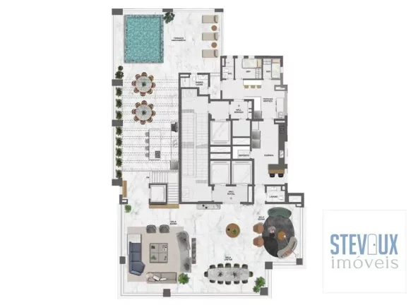 Imagem Cobertura duplex maravilhosa de 688m² com uma vista incrível de São Paulo.