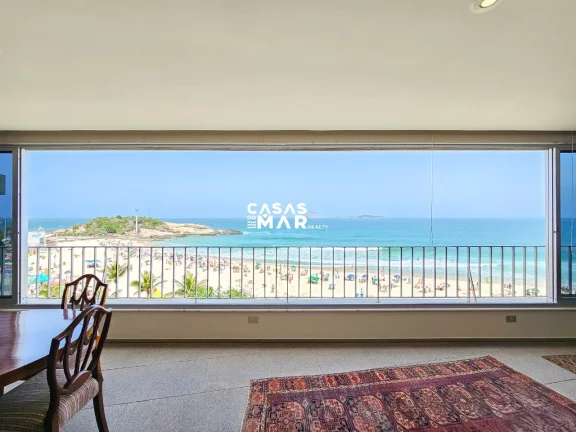 Imagem Venda Luxuoso Apartamento Frente Mar em Arpoador, RJ, 3 Suítes, 2 Vagas. Espaçoso, Privacidade e Tranquilidade