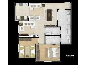 Imagem Apartamento de 68,22m² localizado no Residencial Exclusive Campolim!
