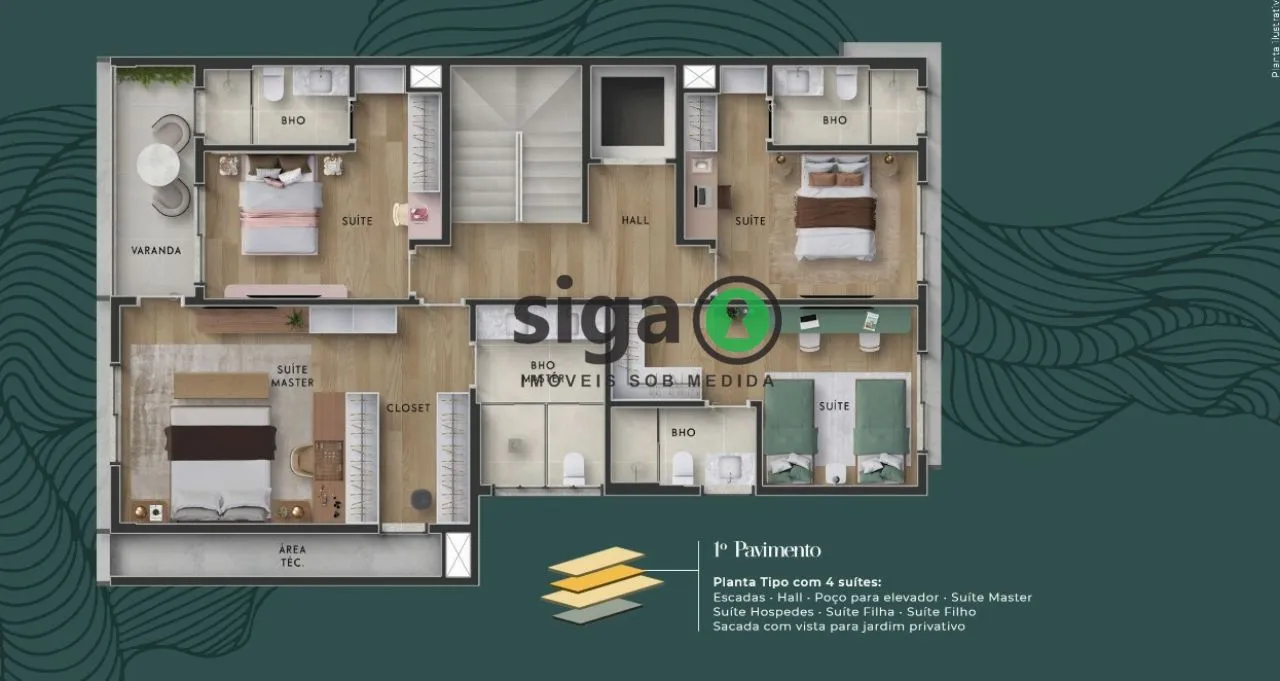 Imagem Casa em condomínio fechada para venda no Brooklin 4 suítes, São Paulo - SP