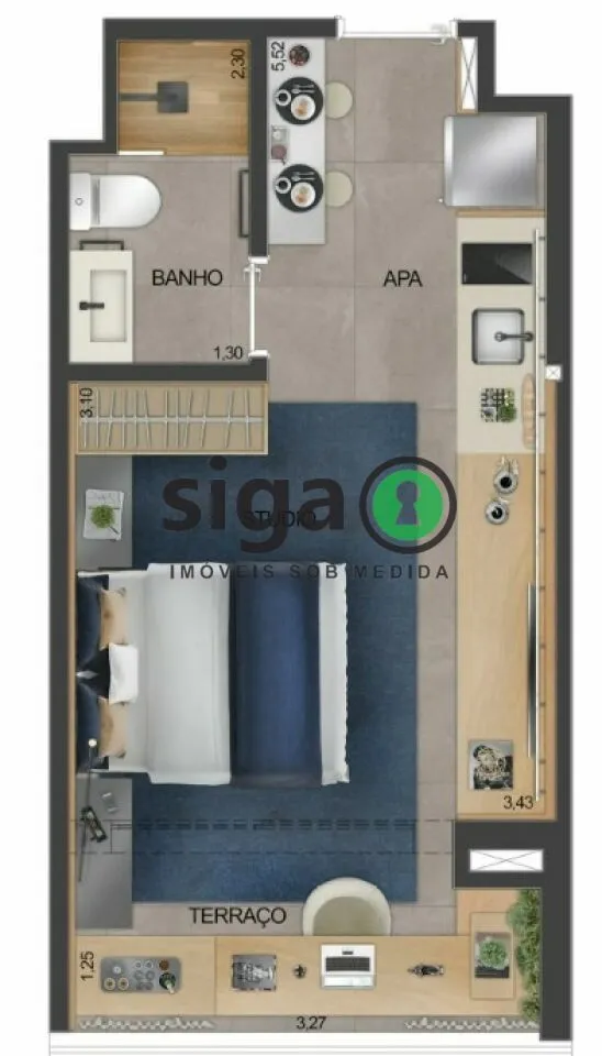 Imagem Apartamento tipo Studio para venda no Butantã, São Paulo - SP