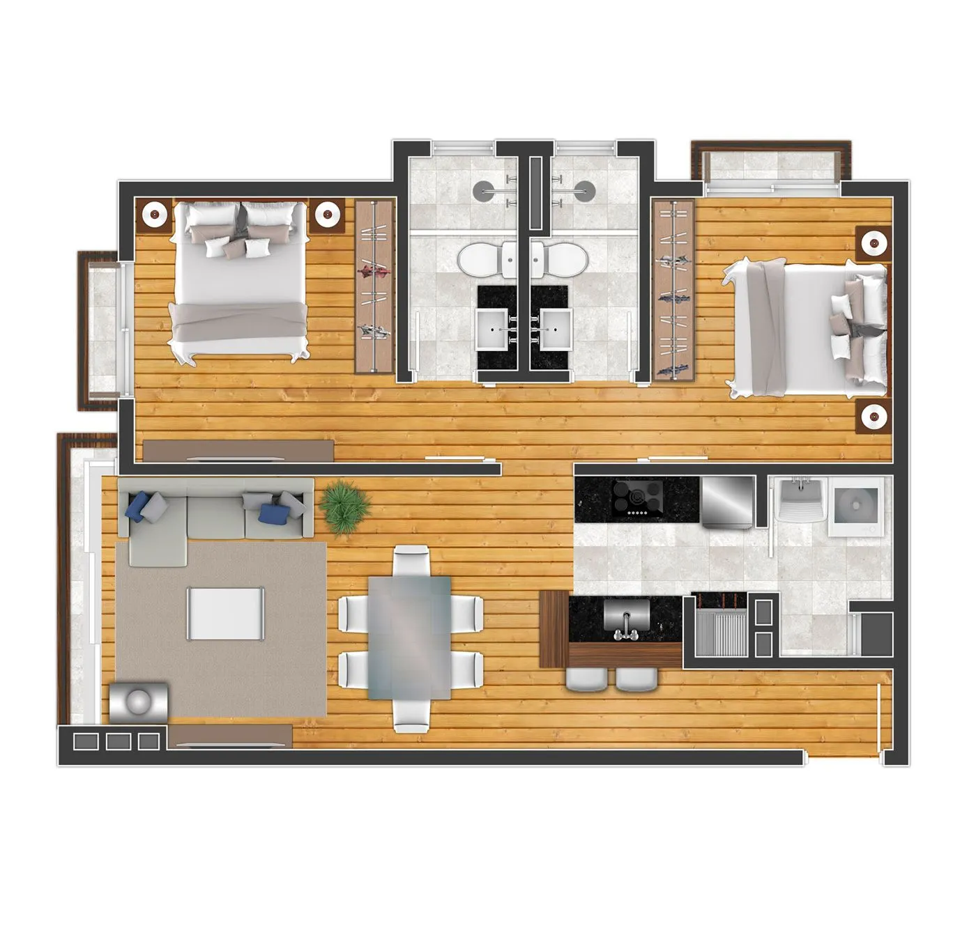 Imagem Apartamento à venda em Gramado, Planalto, com 2 quartos, 72m2