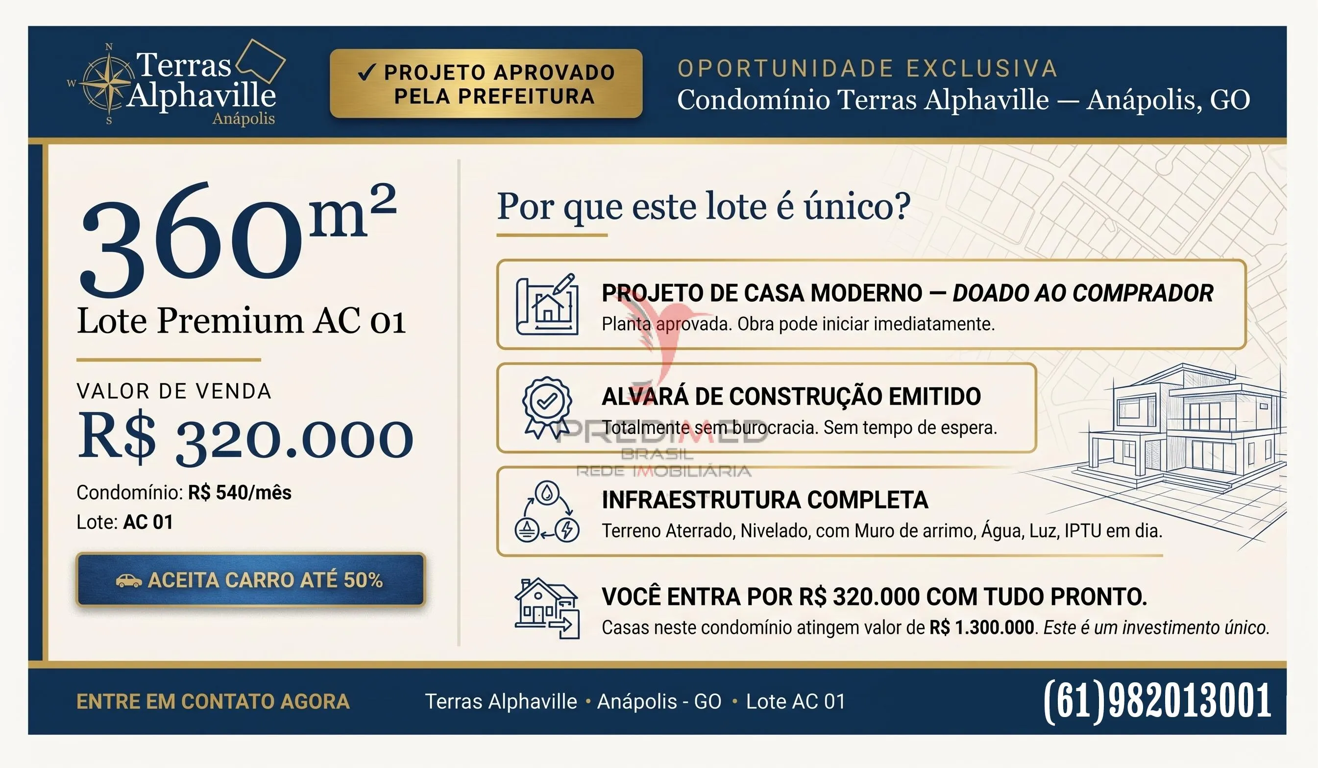 Imagem LOTE À VENDA - CONDOMÍNIO TERRAS ALPHAVILLE | ANÁPOLIS-GO
