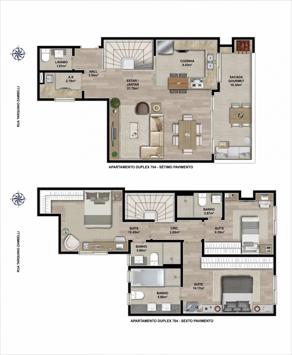 Imagem Apartamento Duplex 3 quartos sendo 3 suítes para venda no bairro Nossa Senhora de Lourdes em Caxias