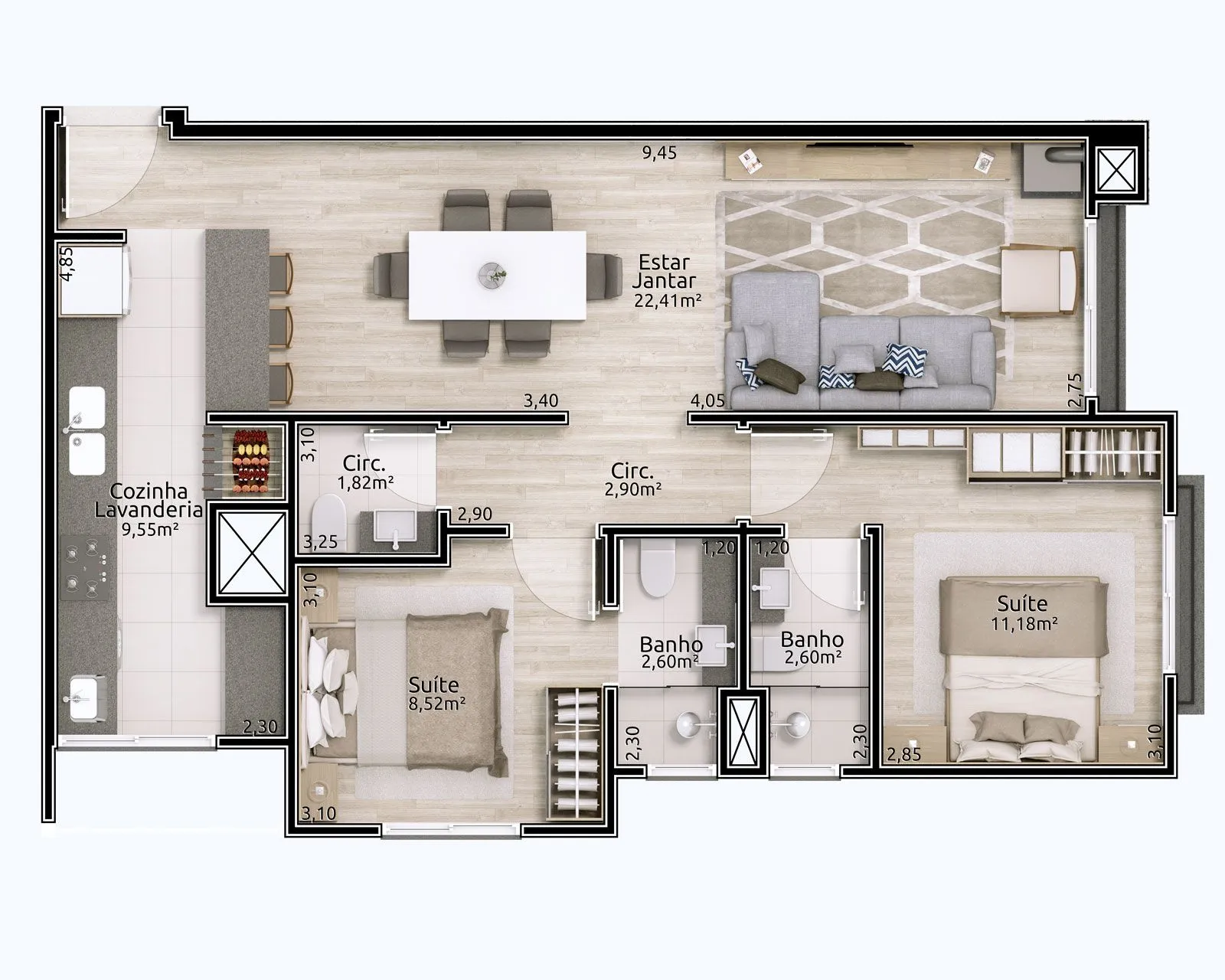 Imagem Duplex à venda em Gramado, Planalto, com 3 quartos, 80m2
