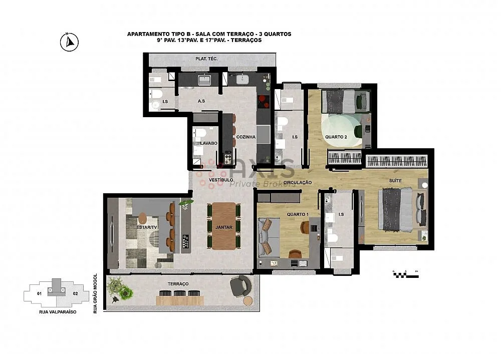 Imagem Apartamento 3 quartos no Sion - Lazer completo