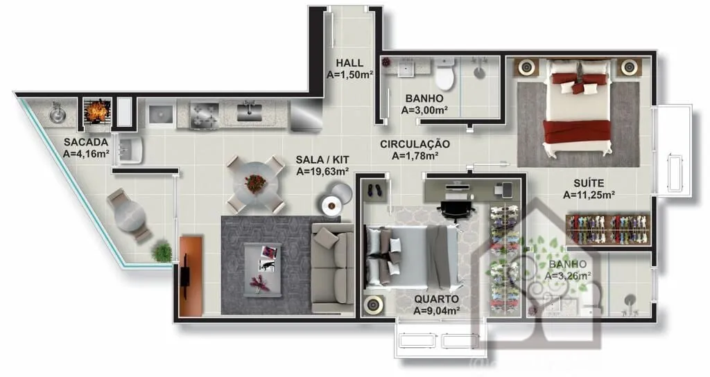 Imagem Apartamento em Construção no Itacorubi