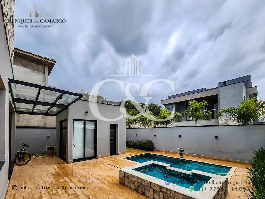 Imagem Casa porteira fechada à venda no Brisas Jundiaí, 333m², 4 dormitórios e piscina climatizada