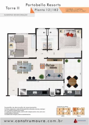 Imagem Apartamento com 2 dormitórios à venda, 77,24 m² a partir de R$ 471.534, - Centro - Mongaguá/SP