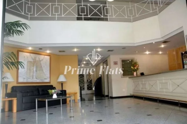 Imagem Flat disponível para locação no Hotel Bienal Suítes, com 28m², 1 dormitório e 1 vaga