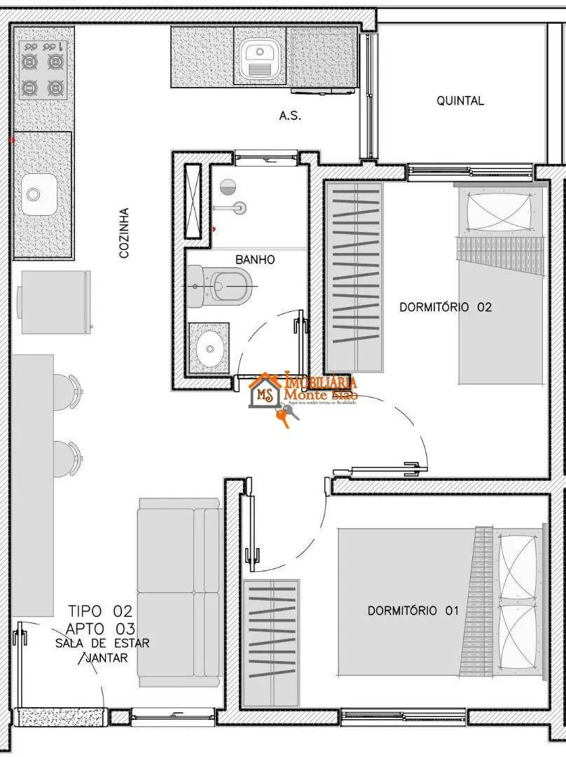 Imagem Apartamento Garden com 2 dormitórios à venda, 36 m² por R$ 249.900,00 - Vila Constança - São Paulo/SP