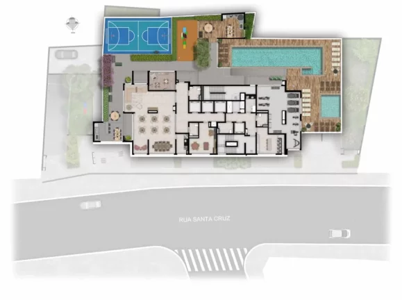 Imagem PASEO SANTA CRUZ DIÁLOGO - STUDIO 28M² COM TRANSFERÊNCIA DE DÍVIDA, ANDAR ALTO EXCELENTE LOCALIZAÇÃO