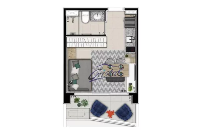 Imagem Studio com 1 quarto à venda, 25 m² - Jardim Guedala - São Paulo/SP