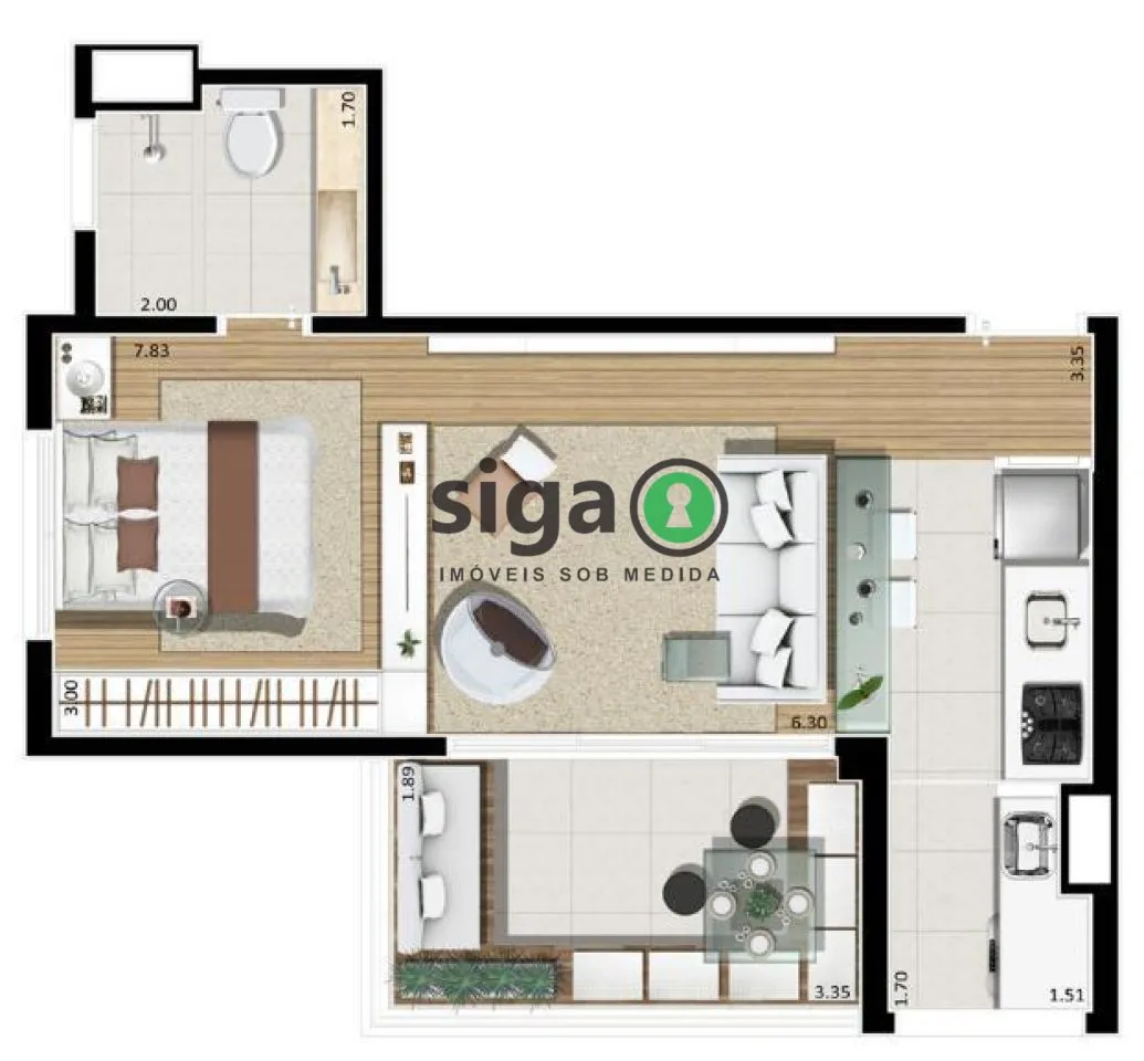 Imagem Apartamento à venda 1 Quarto, 1 Vaga, 45m², Vila Mariana-SP