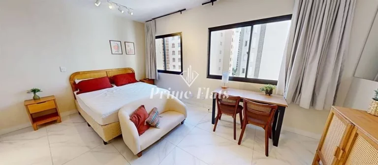 Imagem Flat disponível para locação no Hotel Slaviero Essential São Paulo Moema, com 26m², 1 dormitório e 1 vaga