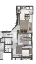 Imagem Apartamento 2 Dormitórios - Bairro Navegantes
