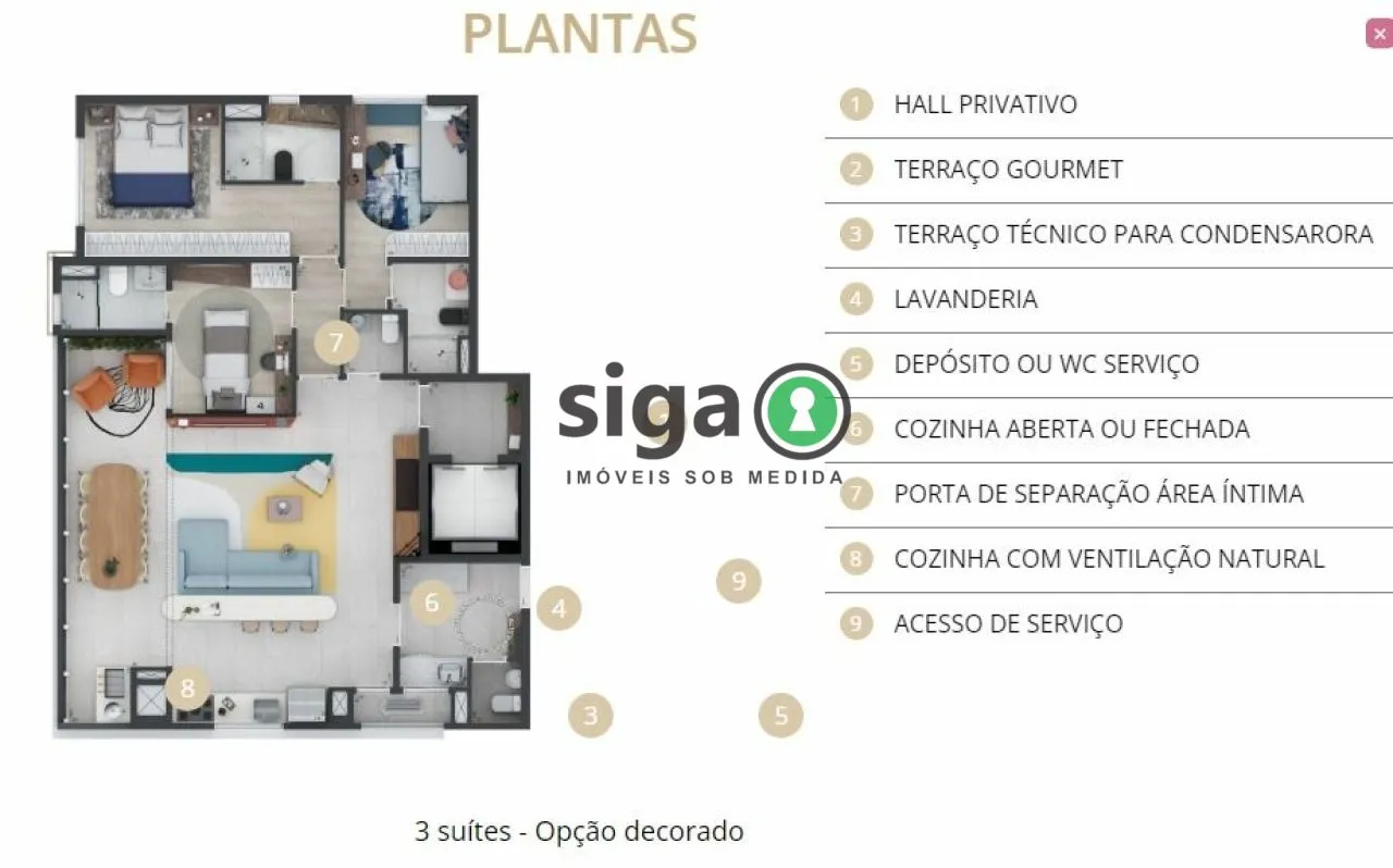 Imagem Apartamento para venda em Moema 03 Suites - São Paulo, SP