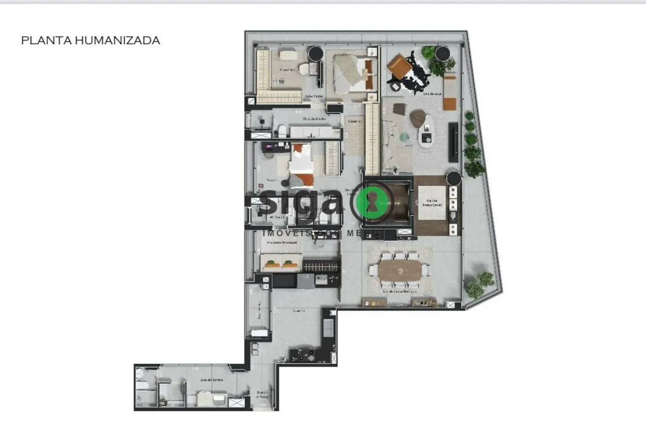 Imagem Apto à Venda com 176m², com 3 suites, 2 vagas na Vila Olímpia, no contrapiso, recém entregue