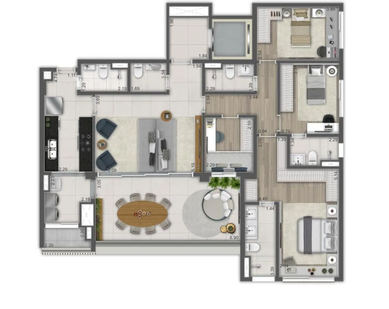 Imagem APARTAMENTO RESIDENCIAL em São Paulo - SP, Brooklin Paulista