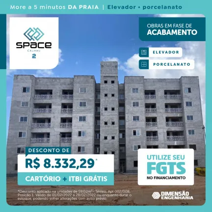 Foto do imóvel Apartamento com 2 Quartos à Venda, 59 m² em Parque Athenas - São Luís