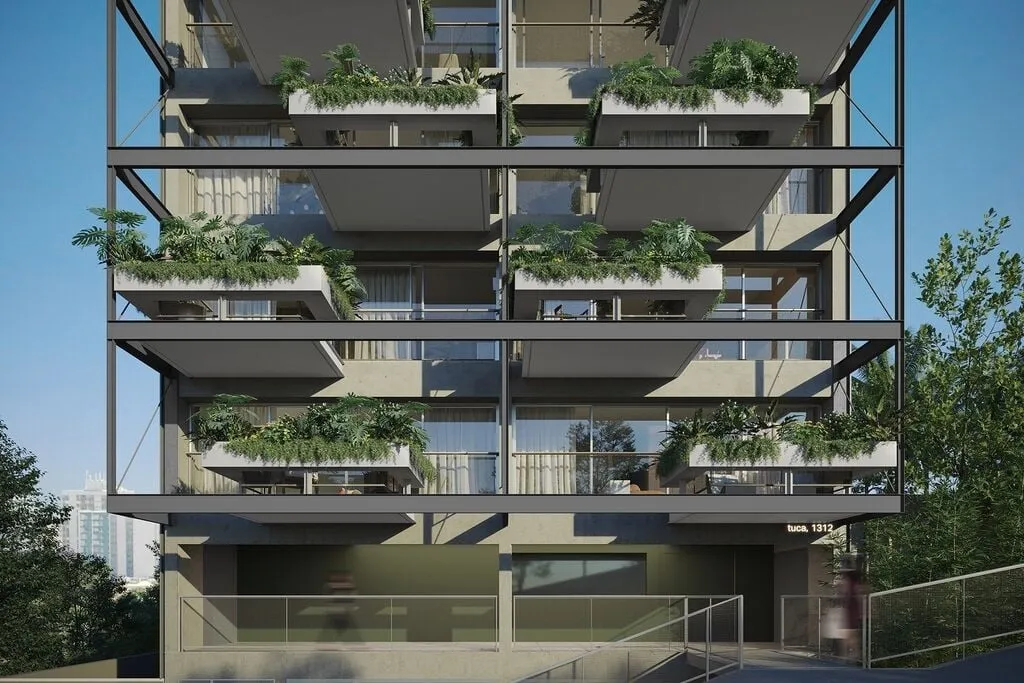 Imagem Tem fachada elegante que vai se destacar na paisagem do bairro, mas com a delicadeza de um edifício...