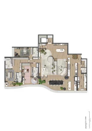 Imagem BOSQUE CEREJEIRAS - TECNISA - Apartamento de 222m², com um lazer grandioso e completo!!