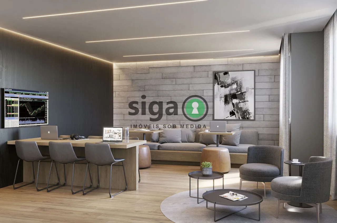 Imagem O apartamento possui 37,46 m² com 2 dormitórios - próximo a duas estações de metrô